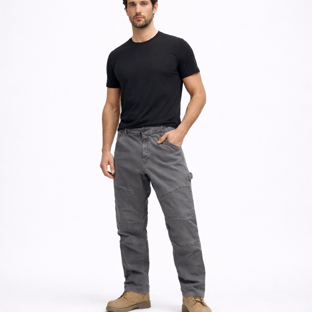 Caterpillar CAT Heavy Duty Work Pants 36x32 Gray Relaxed Fit Carpenter Jeans
